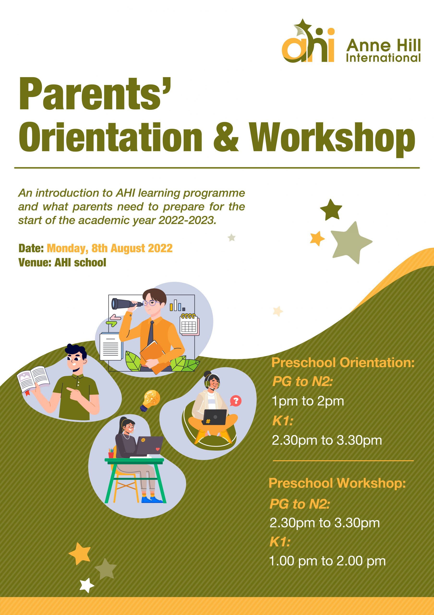 [PRESCHOOL STUDENTS] THE ORIENTATION AND WORKSHOP ON AUGUST 8TH